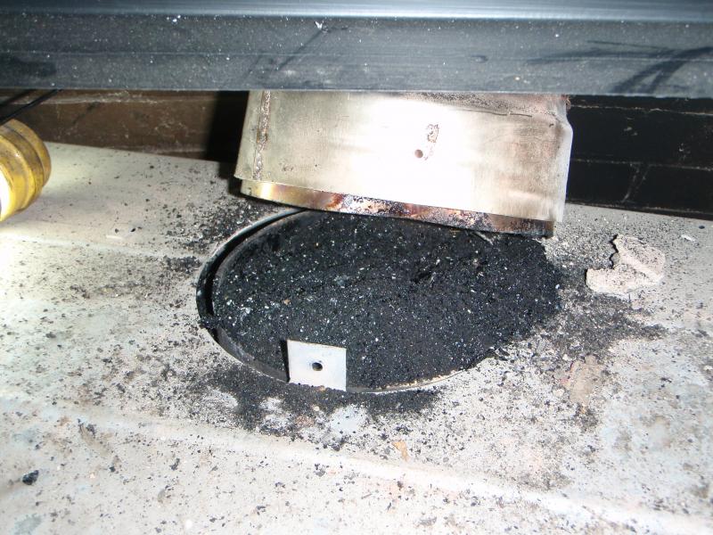 Wood stove full of soot